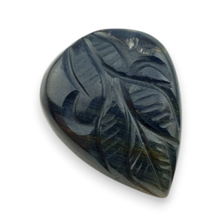 Tygrysie oko niebieskie kaboszon carving 27x21 mm nr 124