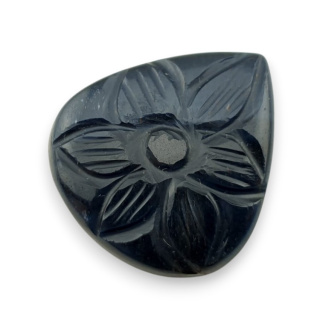 Tygrysie oko niebieskie kaboszon carving 27x24 mm nr 107