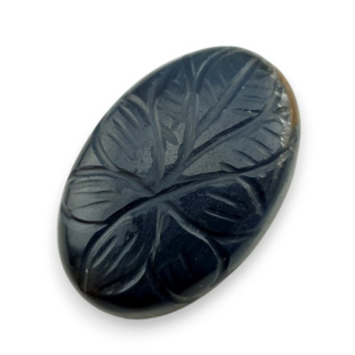 Tygrysie oko niebieskie kaboszon carving 28x18 mm nr 139