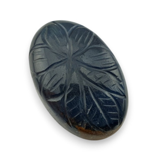 Tygrysie oko niebieskie kaboszon carving 28x18 mm nr 139