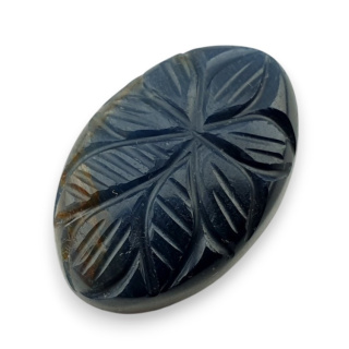 Tygrysie oko niebieskie kaboszon carving 28x18 mm nr 96