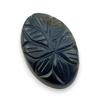 Tygrysie oko niebieskie kaboszon carving 28x18 mm nr 96