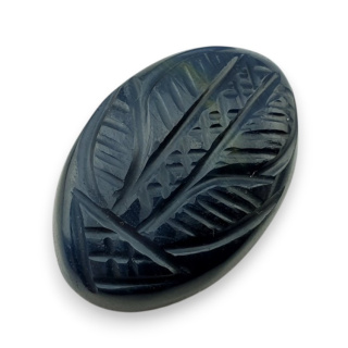 Tygrysie oko niebieskie kaboszon carving 28x19 mm nr 82