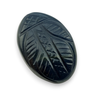 Tygrysie oko niebieskie kaboszon carving 28x19 mm nr 82