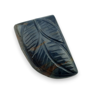Tygrysie oko niebieskie kaboszon carving 28x19 mm nr 86
