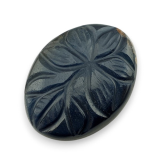 Tygrysie oko niebieskie kaboszon carving 28x21 mm nr 100