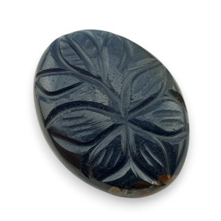 Tygrysie oko niebieskie kaboszon carving 28x21 mm nr 100