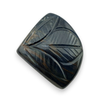 Tygrysie oko niebieskie kaboszon carving 28x21 mm nr 115