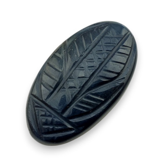 Tygrysie oko niebieskie kaboszon carving 29x17 mm nr 106
