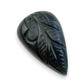 Tygrysie oko niebieskie kaboszon carving 29x18 mm nr 89