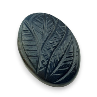 Tygrysie oko niebieskie kaboszon carving 29x21 mm nr 80