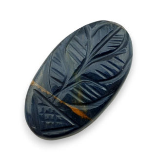 Tygrysie oko niebieskie kaboszon carving 30x17 mm nr 116