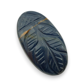 Tygrysie oko niebieskie kaboszon carving 30x17 mm nr 116