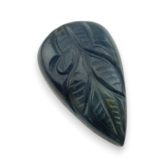 Tygrysie oko niebieskie kaboszon carving 31x19 mm nr 111