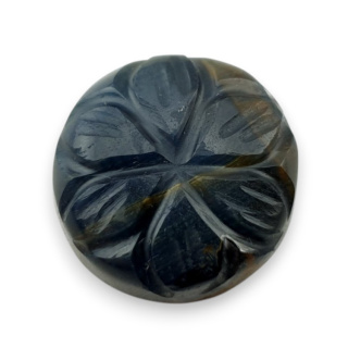 Tygrysie oko niebieskie kaboszon carving fi 20 mm nr 90