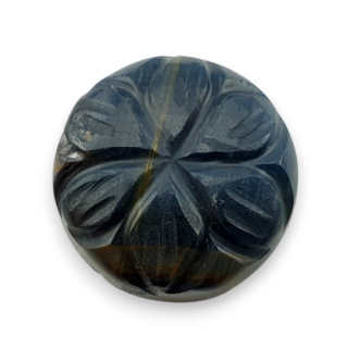 Tygrysie oko niebieskie kaboszon carving fi 20 mm nr 90