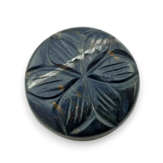 Tygrysie oko niebieskie kaboszon carving fi 24 mm nr 117