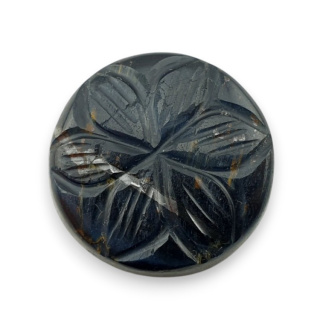 Tygrysie oko niebieskie kaboszon carving fi 24 mm nr 117