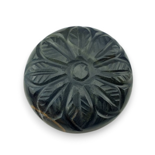 Tygrysie oko niebieskie kaboszon carving fi 26 mm nr 85