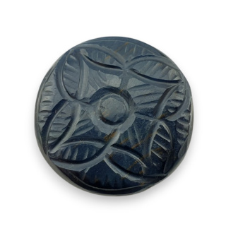 Tygrysie oko niebieskie kaboszon carving fi 28 mm nr 130