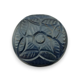 Tygrysie oko niebieskie kaboszon carving fi 28 mm nr 130