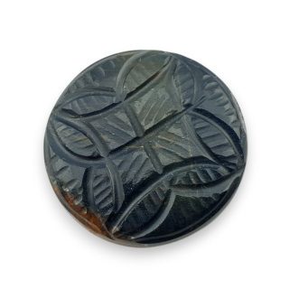 Tygrysie oko niebieskie kaboszon carving fi 28 mm nr 88