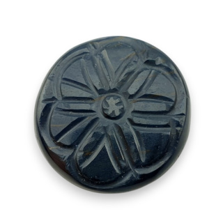 Tygrysie oko niebieskie kaboszon carving fi 28 mm nr 97