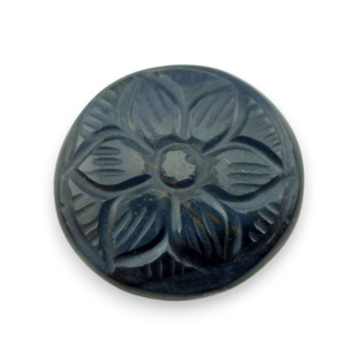Tygrysie oko niebieskie kaboszon carving fi 29 mm nr 129