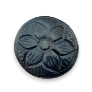 Tygrysie oko niebieskie kaboszon carving fi 29 mm nr 129