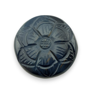 Tygrysie oko niebieskie kaboszon carving fi 29 mm nr 135
