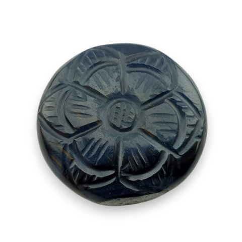 Tygrysie oko niebieskie kaboszon carving fi 29 mm nr 135