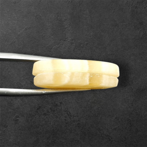 Żółty aragonit para kaboszonów z dziurką 24x13 mm nr P949 Żółty aragonit para kaboszonów z dziurką 24x13 mm nr P949