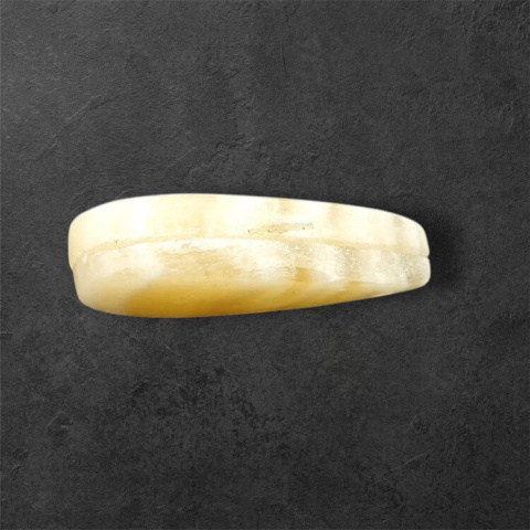 Żółty aragonit para kaboszonów z dziurką 26x12 mm nr P944 Żółty aragonit para kaboszonów z dziurką 26x12 mm nr P944