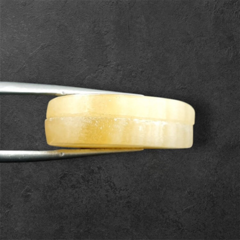 Żółty aragonit para kaboszonów z dziurką 26x14 mm nr P960 Żółty aragonit para kaboszonów z dziurką 26x14 mm nr P960