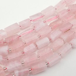 Kwarc różowy walec nieregularny 8-11 mm 2 szt