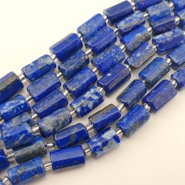 Lapis lazuli walec nieregularny 8-12 mm 2 szt