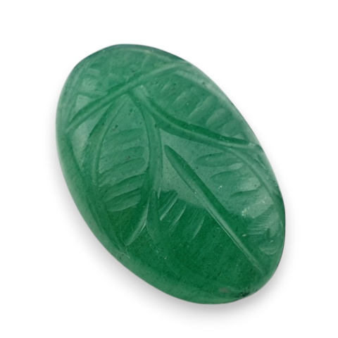 Awenturyn zielony kaboszon carving 23x15 mm nr 29 Awenturyn zielony kaboszon carving 23x15 mm nr 29