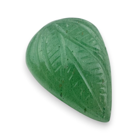 Awenturyn zielony kaboszon carving 24x17 mm nr 19 Awenturyn zielony kaboszon carving 24x17 mm nr 19