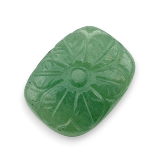 Awenturyn zielony kaboszon carving 24x18 mm nr 21