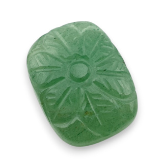 Awenturyn zielony kaboszon carving 24x18 mm nr 21