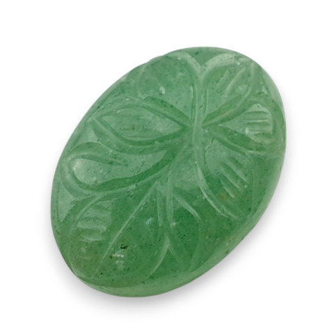 Awenturyn zielony kaboszon carving 26x19 mm nr 13 Awenturyn zielony kaboszon carving 26x19 mm nr 13