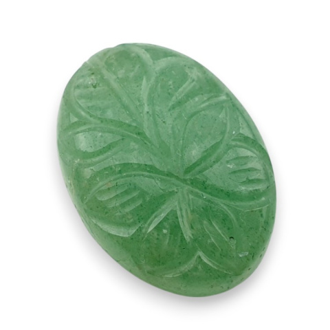Awenturyn zielony kaboszon carving 26x19 mm nr 13 Awenturyn zielony kaboszon carving 26x19 mm nr 13