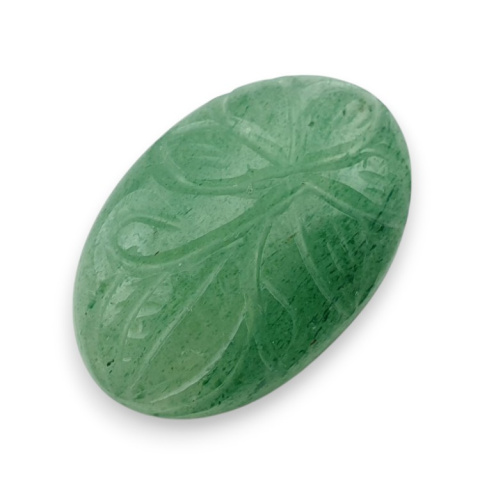 Awenturyn zielony kaboszon carving 27x18 mm nr 1 Awenturyn zielony kaboszon carving 27x18 mm nr 1