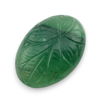 Awenturyn zielony kaboszon carving 27x19 mm nr 15