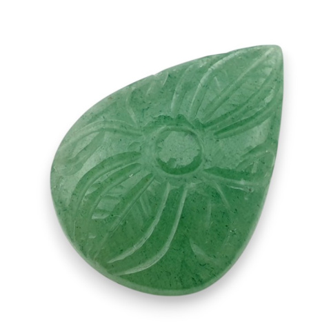 Awenturyn zielony kaboszon carving 27x20 mm nr 35 Awenturyn zielony kaboszon carving 27x20 mm nr 35
