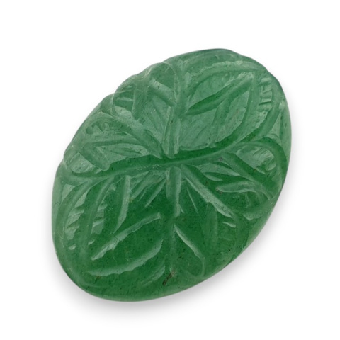 Awenturyn zielony kaboszon carving 27x20 mm nr 4 Awenturyn zielony kaboszon carving 27x20 mm nr 4