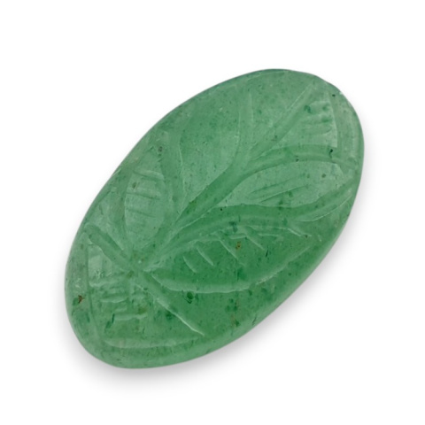 Awenturyn zielony kaboszon carving 28x17 mm nr 34 Awenturyn zielony kaboszon carving 28x17 mm nr 34