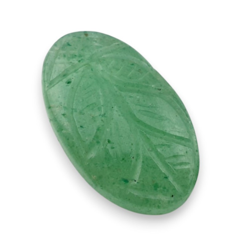 Awenturyn zielony kaboszon carving 28x17 mm nr 34 Awenturyn zielony kaboszon carving 28x17 mm nr 34