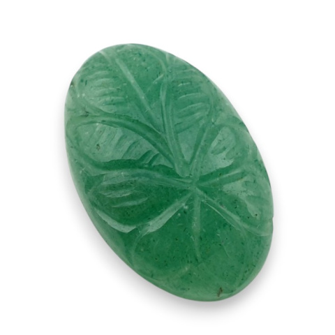 Awenturyn zielony kaboszon carving 28x18 mm nr 26 Awenturyn zielony kaboszon carving 28x18 mm nr 26