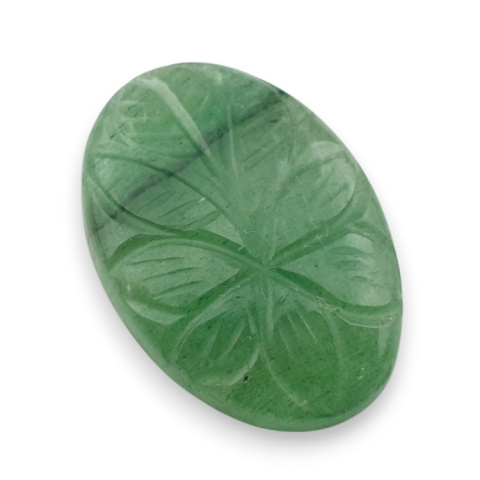 Awenturyn zielony kaboszon carving 28x19 mm nr 24 Awenturyn zielony kaboszon carving 28x19 mm nr 24